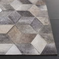 thumbnail image 4 of SAFAVIEH Studio Leather Theresa Geometric Area Rug, Gray/Light Brown, 4' x 6', 4 of 11