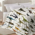thumbnail image 5 of Dinosaur Blanket for Boys Gifts Cozy Soft Lightweight Flannel Throw Blanket for Bed Sofa Travel All Season Kids 40" x 50", 5 of 6