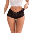 thumbnail image 4 of DARING DIVA Women's Underwear Mid Waisted Hollow Out Breathable Panties L Black, 4 of 6