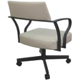 thumbnail image 2 of Pemberly Row Swivel Tilt Metal Dining Caster Chair - Ocean Beige - Gray Frame, 2 of 3