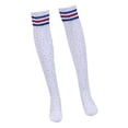 thumbnail image 4 of Calcetines Altos Medias de Cristal con Rayas Azul Roja Sunnimix, 4 of 7