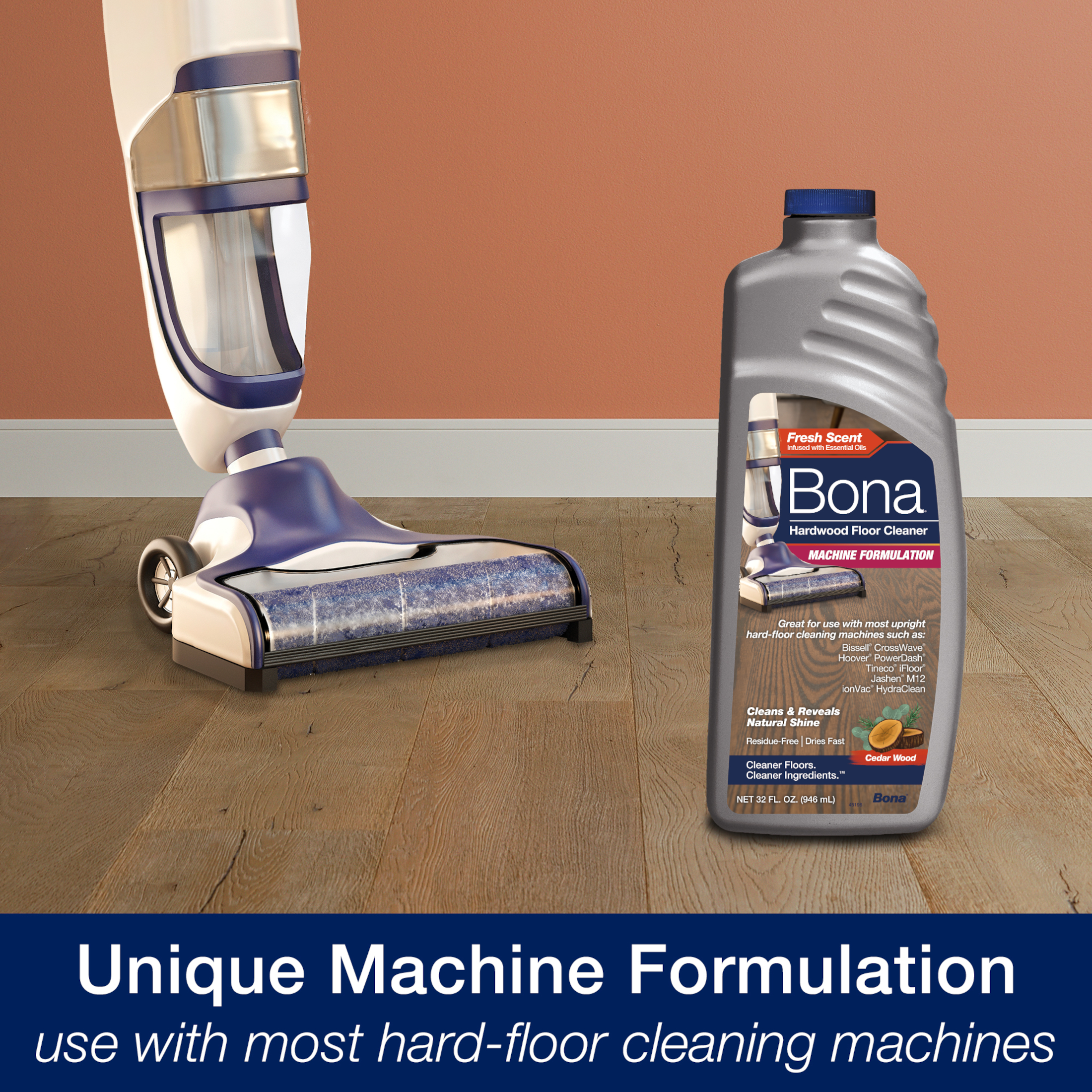 Bona Machine Concentrate Refill for Hardwood Flooring, Cedar Wood Scent, 32 Fluid Ounces - image 5 of 12