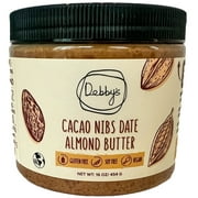 Debby's Date Sweetened, Cocoa Nib, Gluten Free, No Salt Added Almond Butter 16oz