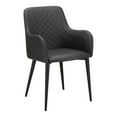 thumbnail image 3 of Moe's Home Collection Cantata Dining Chair Mayon Black Vegan Leather-Set Of Two, 3 of 7