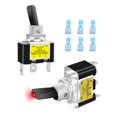 thumbnail image 1 of GFDYREE 2 Pcs 30A 12V Interrupteur à Bascule SPST (ON/Off) 3 Broches 2 Positions Lumière LED Rde Interrupteur à Bascule Illuminé pour Voiture Camion Bateau avec Terminaux ASW-07D-2-R-DZ, 1 of 6