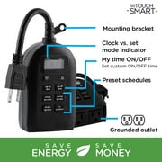 myTouchSmart Programmable Outdoor Plug-in Digital Timer, 2-Outlets, 26898, 0 Amps