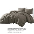 thumbnail image 5 of Benjara Edge 4 Piece King Size Duvet Comforter Set- Washed Linen- Charcoal Gray, 5 of 6
