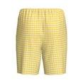 thumbnail image 5 of Easygdp Yellow Gingham Men's Short Pajama Pants, Sleep Shorts, Household Pants, Casual Pants with Pockets - Medium, 5 of 9