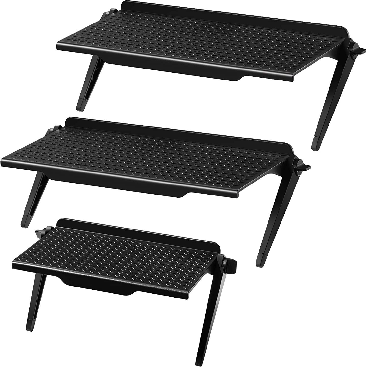 3 Pieces Large Monitor TV Top Shelf Set, Include 2 Pcs 11.8 x 4.7 Inch