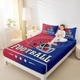 thumbnail image 4 of jejeloiu Red Football Helmet Bed Sheets,Red Blue King Sheets For Boys Teens 4 Pieces, 4 of 7
