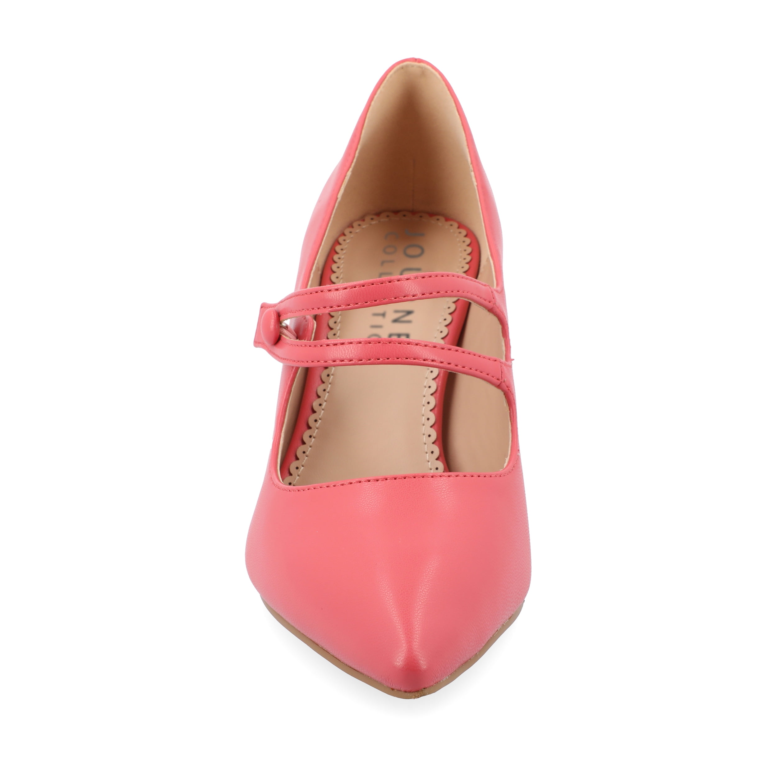 Journee Womens Sidney Narrow Width Pointed Toe Mid Heel Pumps