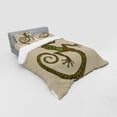 thumbnail image 2 of Ambesonne Colorful Bedding Set 4 Pcs, Lizard Pattern, Queen, Green Tan, 2 of 2