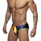 thumbnail image 2 of Bañador para hombre, bañador de cintura baja, bañador de triángulo estampado, bañador ajustado de encaje, pantalones cortos antivergüenza para hombre, 2 of 5