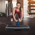 thumbnail image 4 of WLTER 43" Workout Aerobic Exercise Step Platform, Adjustable Aerobic Steppers for Exercise with 4 Removable Risers for Home Gym Strength Training, 4 of 9