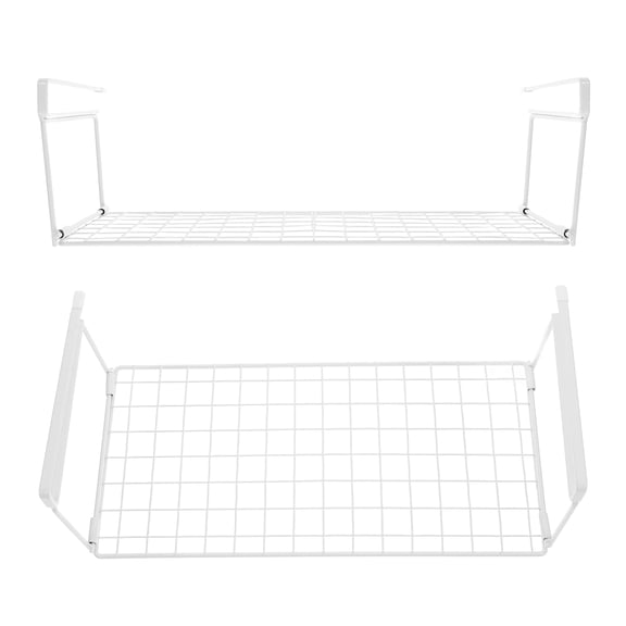 FRCOLOR  2 Pcs Shoes Storage Rack Cabinet Partition Hanging Organizer White