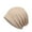 Beige, variant on Unisex Men Women Cotton Solid Plaid Stretch Beanie Hat Elastic Baggy Slouchy Cap