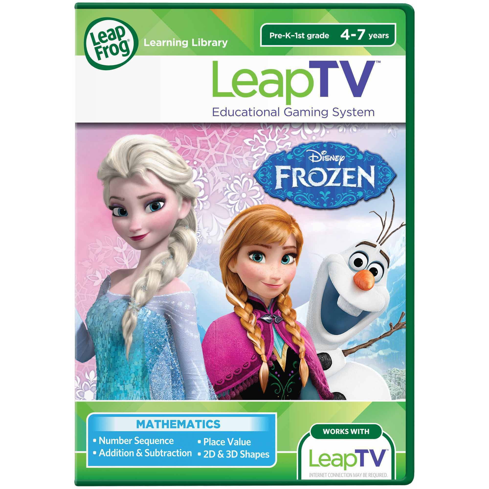 NEW Leap Frog Leap TV Frozen Arendelle's Winter Festival MATH 4-7 