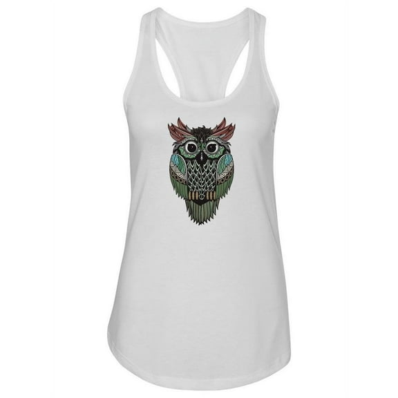 Owl Zentangle Style Tank Women -Image by Shutterstock, Female x-Large