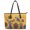 Bird and Sunflower Pattern, variant on POLERO Cat and Floral Pattern Tote Bag for Travel, PU Leather Handbag with Adjustable Strap Casual Saddle Handbag