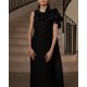 thumbnail image 3 of Vestido Formal personalizado para mujer, vestido de fiesta de noche, Jersey clásico plisado con flores, corte en A, cuello redondo, vestidos para ocasiones a medida, Mod exquisito, 3 of 5