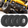 thumbnail image 1 of RC Car Tire, Improve Stability RC Wheel  for 1/10 RC Crawler Red,Orange,Silver,Titanium Color, 1 of 7