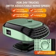thumbnail image 2 of Green Car Heater 24V For Truck Interior Warming And Defogging Fast Heating Fan For Vehicles Easy Plug-In Use 0.82 Lb 1Pc, 2 of 8