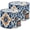 Color 2, variant on Mexican Talavera Lampshades 2 Pack Vintage Floral Tile Patterns Warm Earthy Tones 13"x13"x10" Light Shade for Table Lamps Floor Lamp Shades Lampshade Replacement Easy Assembly