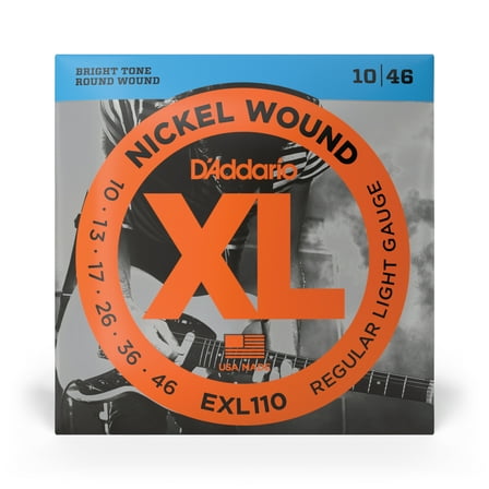 D'Addario EXL110-E Nickel Wound Electric Guitar Strings, Regular Light, 10-46 - Extra E String Included