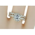 thumbnail image 2 of 14K Yellow Gold Diamond Ring Set Wedding Bridal Set 2.00ctw 3/4ct Center Halo Style, 2 of 3