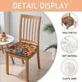 thumbnail image 2 of Pioneer Flower Floral Print Pattern Seat Covers for Dining Room Chairs Set Of 4,Stretch Printed Washable Chair Seat Cover with Elastic Ties and Button,Removable Waterproof Couch Cushion Covers, 2 of 6
