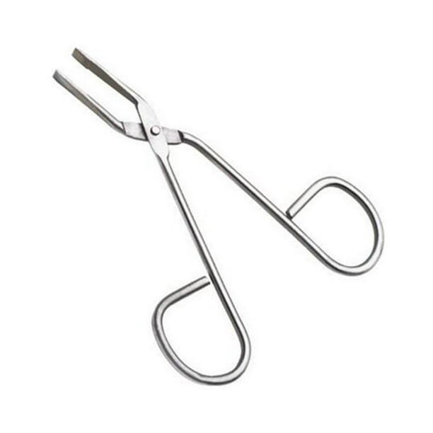 1PCS Silver Professional Stainless Steel Scissor Handle Tweezers Shape Tool Eyebrow Beauty Nose