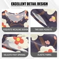 thumbnail image 4 of Nighttime Flower Pattern Summer Pajama Set Soft Cotton Short Sleeve Sleepwear 2PCS Pajama Sets Breathable Lounge Set Size 8Y, 4 of 6