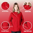 thumbnail image 4 of Women's Warm Up Medical Scrub Jacket (Red, 5X-Large), 4 of 7