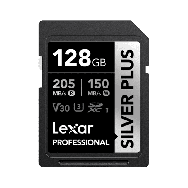 Tarjeta SD Lexar 128GB UHS-I Silver Plus 205MB/s