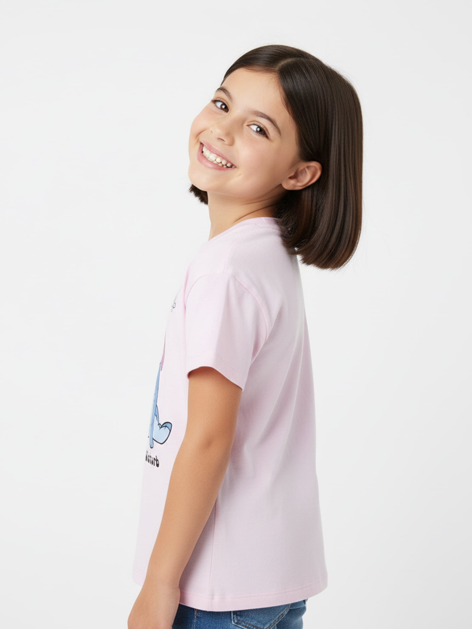 Winnie the Pooh Girls Do Not Disturb Graphic Tee with Short Sleeves, Sizes 4-16