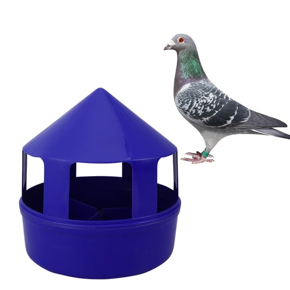Pretyzoom Blue Feeder with Cover Easy to Fill and Clean Durable PP Material for Small Birds