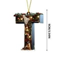 thumbnail image 3 of Lilixerw 26 Letters Christmas Ornaments,with Jesus Design,Personalized DIY Acrylic Christian Pendants for Xmas Tree Decor,Home Office Gifts,3.54 inch,Letter T, 3 of 7