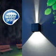 thumbnail image 4 of Luz de pared LED moderna de 12 W/Luz de pared para exteriores, ángulo de haz ajustable a prueba de agua, carcasa de aleación de aluminio, (Black-4000K) JAMW Sencillez, 4 of 5