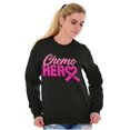 thumbnail image 4 of Breast Cancer Awareness Chemo Hero Women Plus Size Crewneck Sweatshirt Brisco Brands 4X, 4 of 5