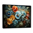thumbnail image 2 of Designart "Splendidly Realistic Garden Of Colorful Pansies I" Pansies Floater Framed Canvas Wall Art, 2 of 5