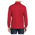 thumbnail image 2 of Yellow Rooster Men's Long Sleeve Micropique Sport-Wick Polo Shirt True Red L, 2 of 8