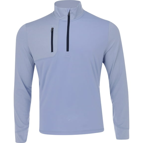 Callaway Aquapel Lightweight Mixed Media 1/4 Zip Chambray Heather Outerwear Men
