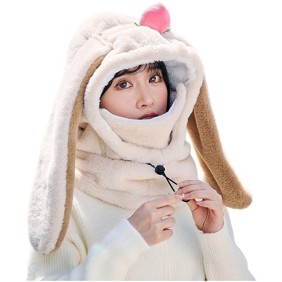 vlrwzc Ski Helmet Cover Removable Face Mask, Rabbit Ear Balaclava, Warm, Wind-Resistant for Skiing Snowboarding