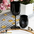 thumbnail image 4 of Impresserve 12oz. Black Plastic Wine Goblet - 5 Count, 4 of 7