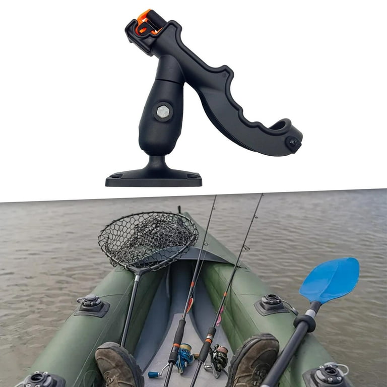 Fishing Boat Rods Holder ,360 Degree Rotating, Universal Black Swivel Nylon  Deck 