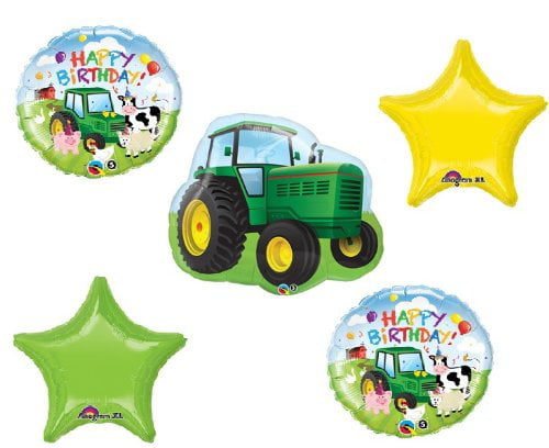 Toy 31 Inch Red Tractor Shaped Foil Balloon christmasshop CS139 