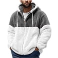 thumbnail image 2 of Miluxas Men's Full-Zip Hoodie, Fleece Hooded Sweatshirt with Zipper Dark Gray 6(M), 2 of 5