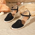 thumbnail image 2 of YLYL Espadrille Sandals for Women Arch Support Closed Toe Platform Wedge Heel Ankle Strap Summer Dress Shoes, 2 of 6