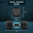 thumbnail image 3 of Dumbbell Rubber Grip lbs lbs Single Heavyweight Dumbbell for Multifunctional Full Body Workout and Strength Training, 3 of 7