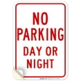 thumbnail image 1 of Day Or Night No Parking Sign, 10x7 Vinyl Sticker, 1 of 1
